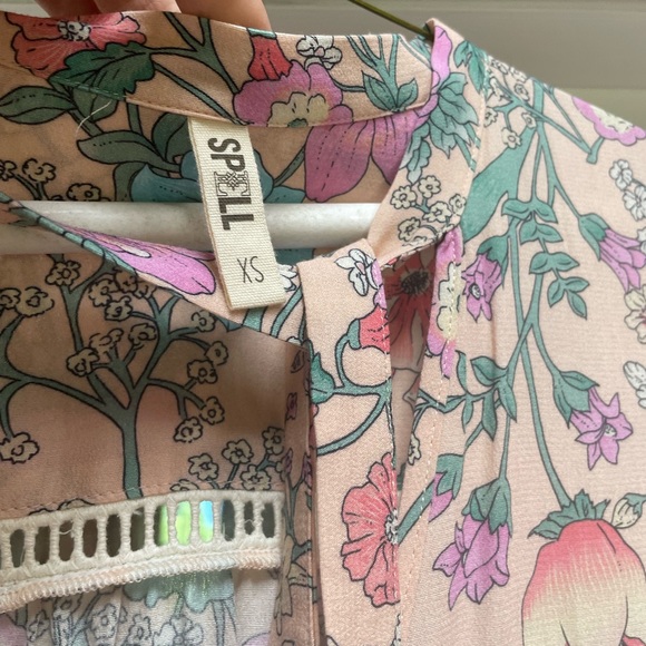 SOLD—-Spell & The Gypsy Floral Frill Dress XS, EEUC - Picture 8 of 16